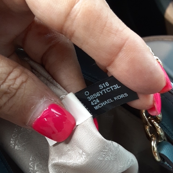 Michael Kors Blue Tote Bag - Picture 4 of 9